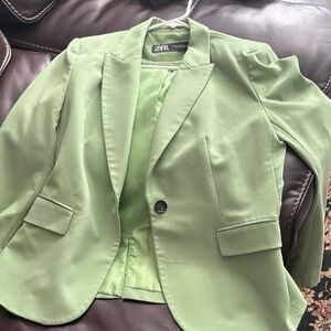 Zara Mint Green Tailored Blazer